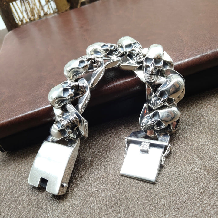 S925 Persoonlijkheidsveer Skull Bracelet voor mannen