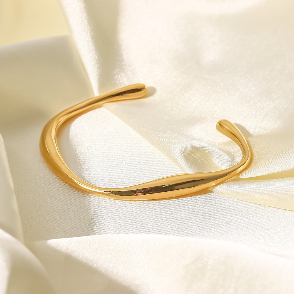 18K Gold Stainless Steel Shaped Bracelet