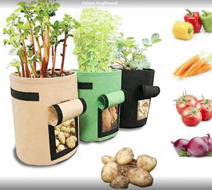 Дишащ картофено торба за растеж на растителни растения