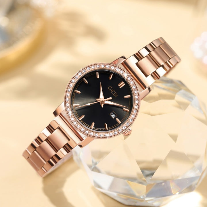 Montre en quartz en acier inoxydable pour femmes