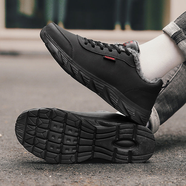 Sneakers pour hommes Chaussures de sport chaudes hivernales avec peluche