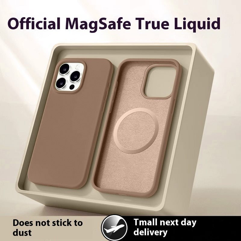 Telefonfodral magnetisk flytande silikon