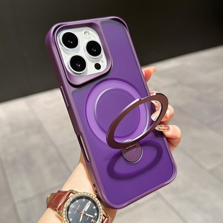 Подходит для iPhone16pro Skin Commere 360 ​​градусов вращающихся кронштейнов магнитного всасывающего телефона.