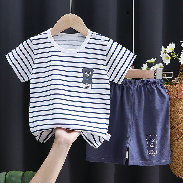 T-shirt de coton à manches courtes pour enfants Vêtements bébé bébé