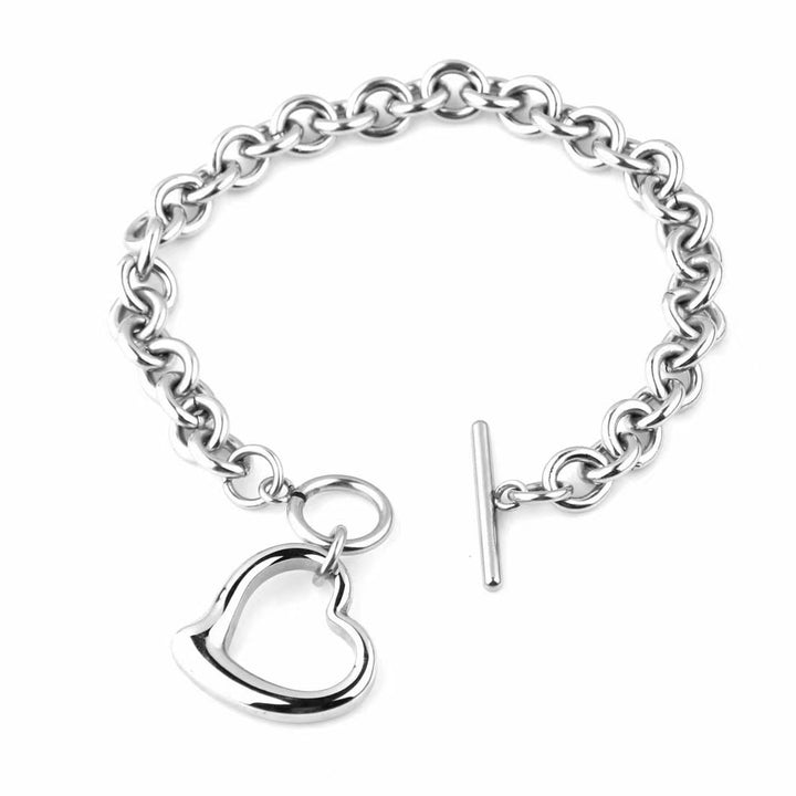 Women's Heart Pendant O-shaped Bracelet