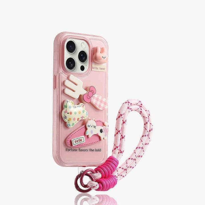 Vork kitten siliconen drop-resistente all-inclusive telefoonhoes