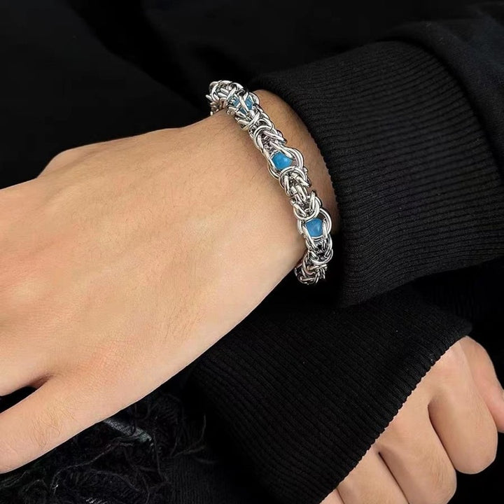 Klein Blue Beads Advanced Design Heavy Metal New Bracelet For Women