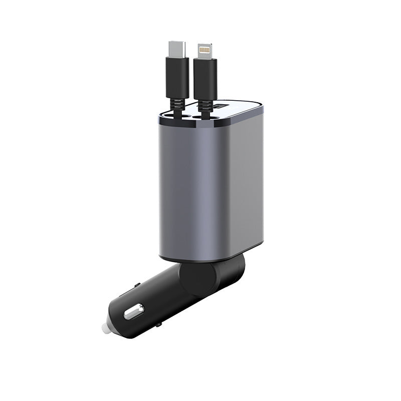 Digitale display opladen USB -adapter sigarettenaansteker één tot vier