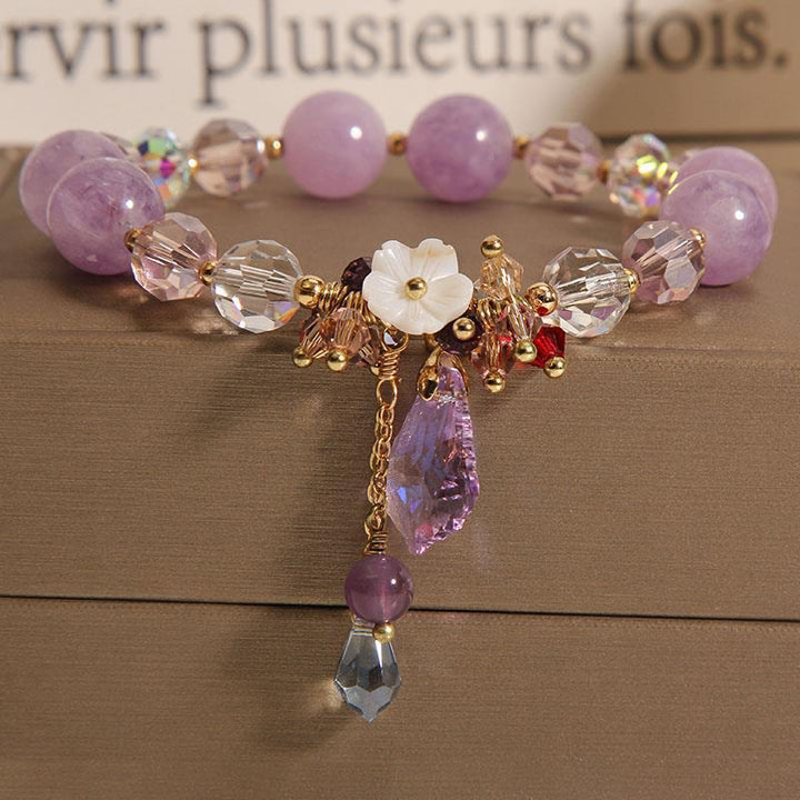 Niche Natural Aquamarine Crystal Bracelet voor vrouwen