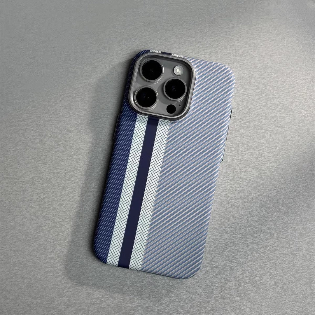 Magnetic Carbon Fiber Pattern Drop-resistant Mobile Phone Protective Case