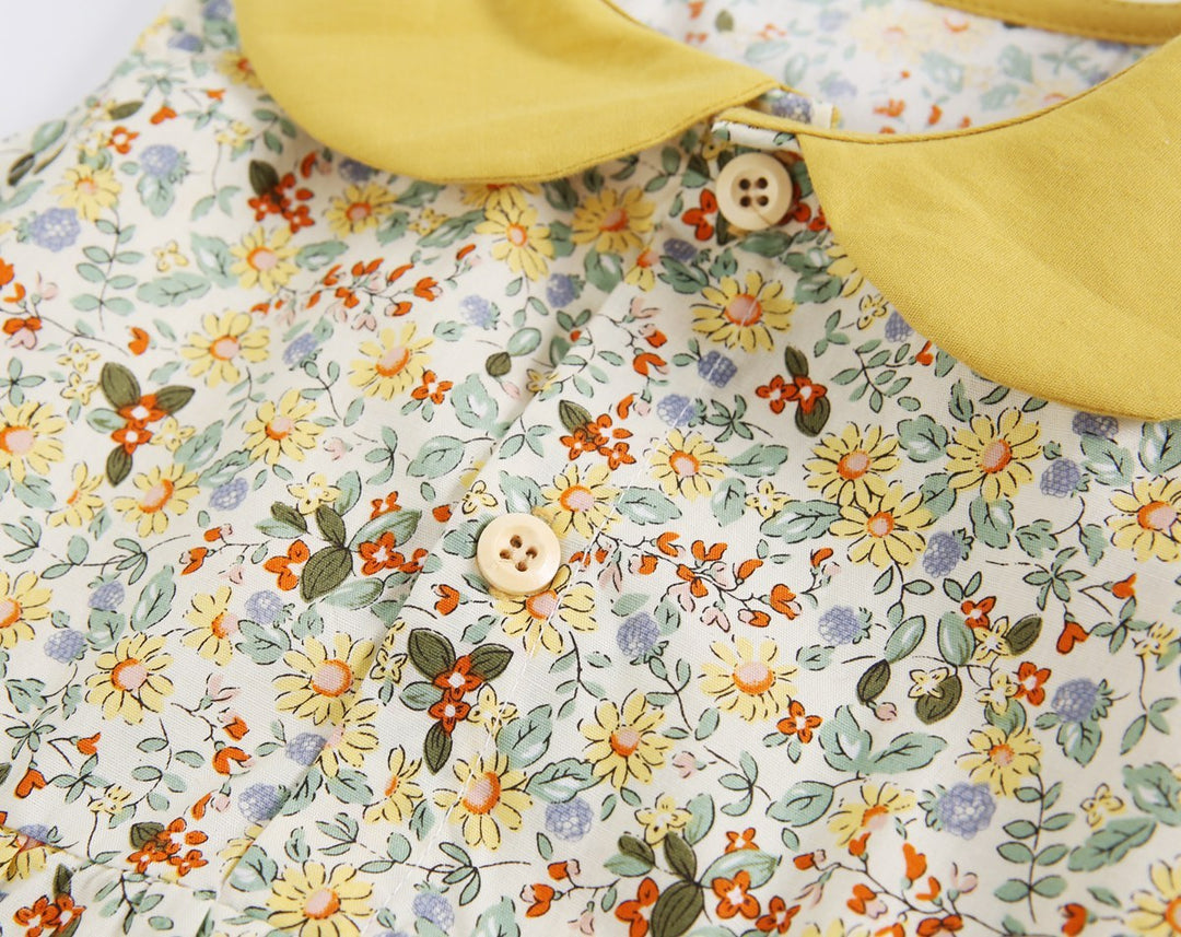 Vemă de vară îmbrăcăminte pentru bebeluși Pantaloni florale dintr-o bucată