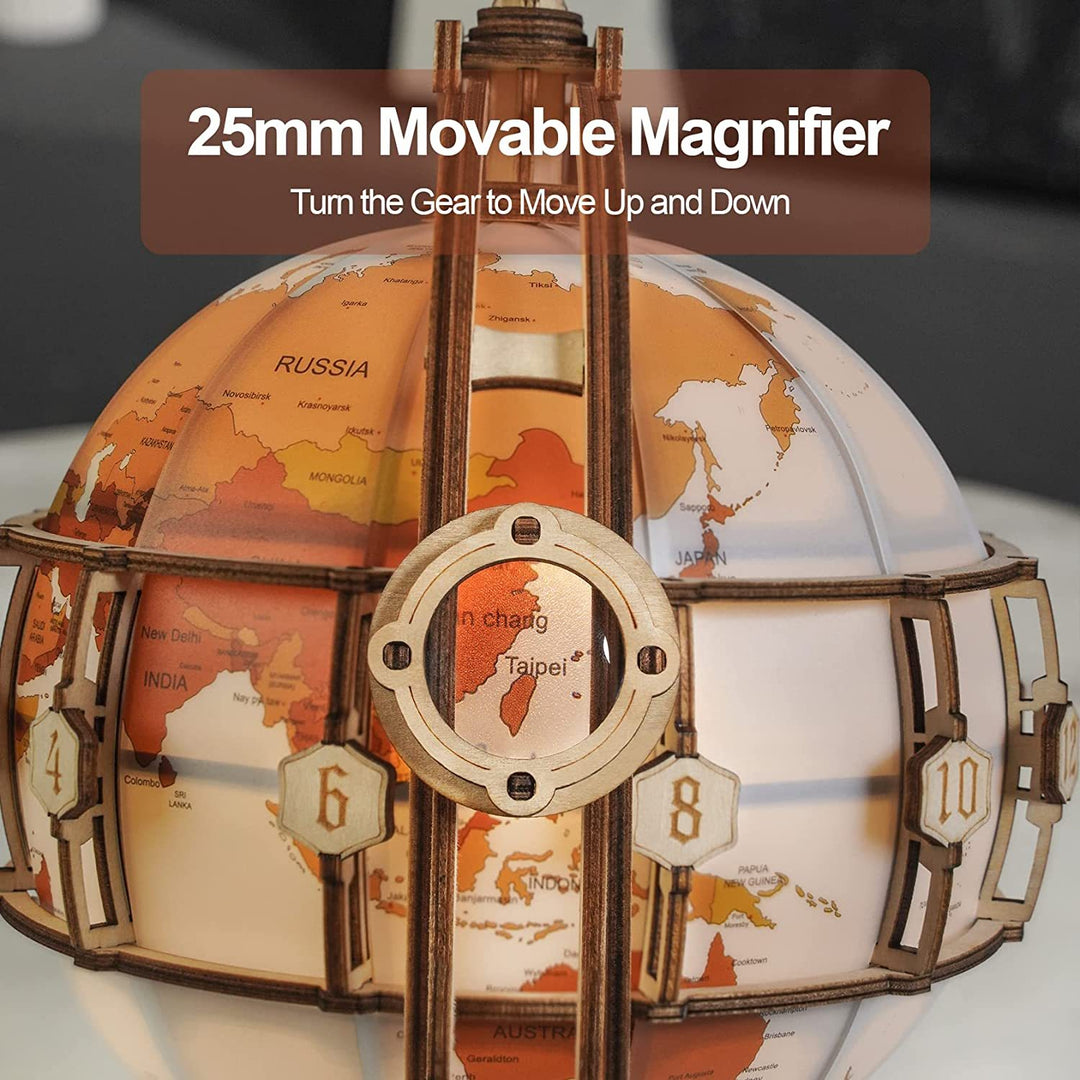 Rokr Luminous Globe 3D Trä Hot Selling 180st Model Building Block Kits Toy