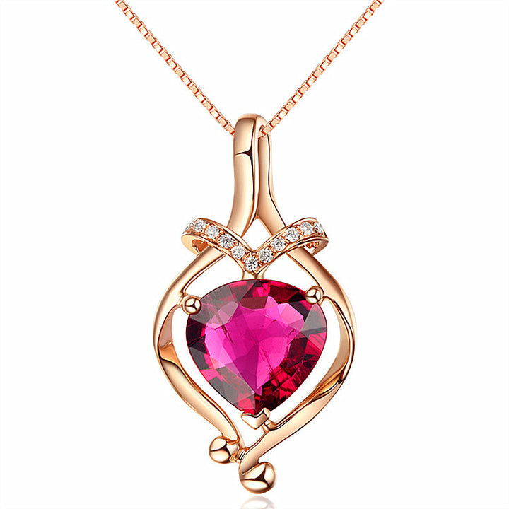Женское подвесное ожерелье с бриллиантовым сердцем 18 тыс.