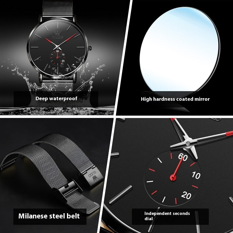 Mode Siames buckle dun simple quartz horloge