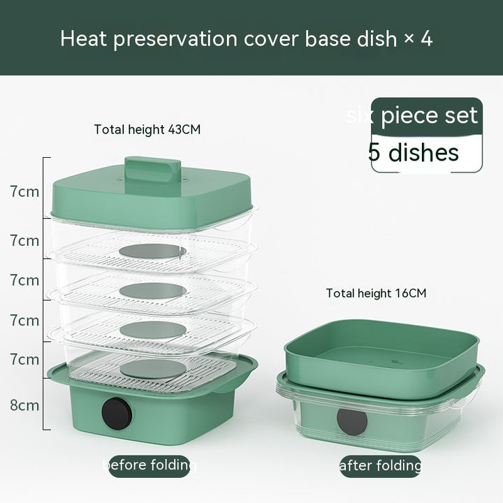 Çok katmanlı tabak kapağı Isı koruma mutfak kapağı yemek masası artık depolama kutusu şeffaf yığın pişirme davlumbazı vapur