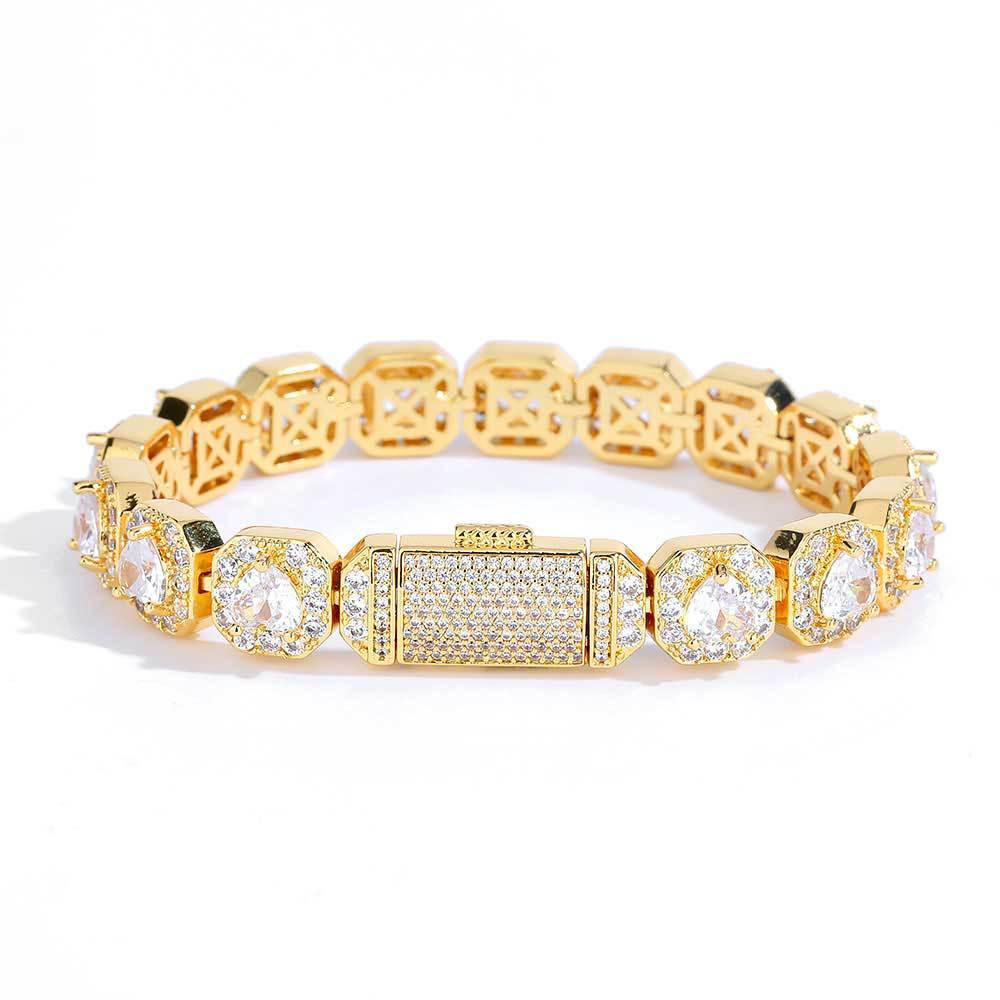 Personalidade Diamond Stud Hip Hop Bracelet