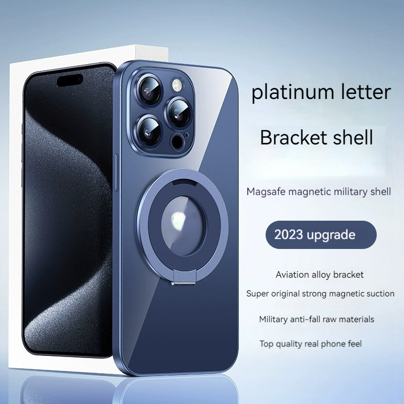 Creative Phone Case Pivot Protective Cover Advanced Magnetic Transparent Silicone Drop-resistant
