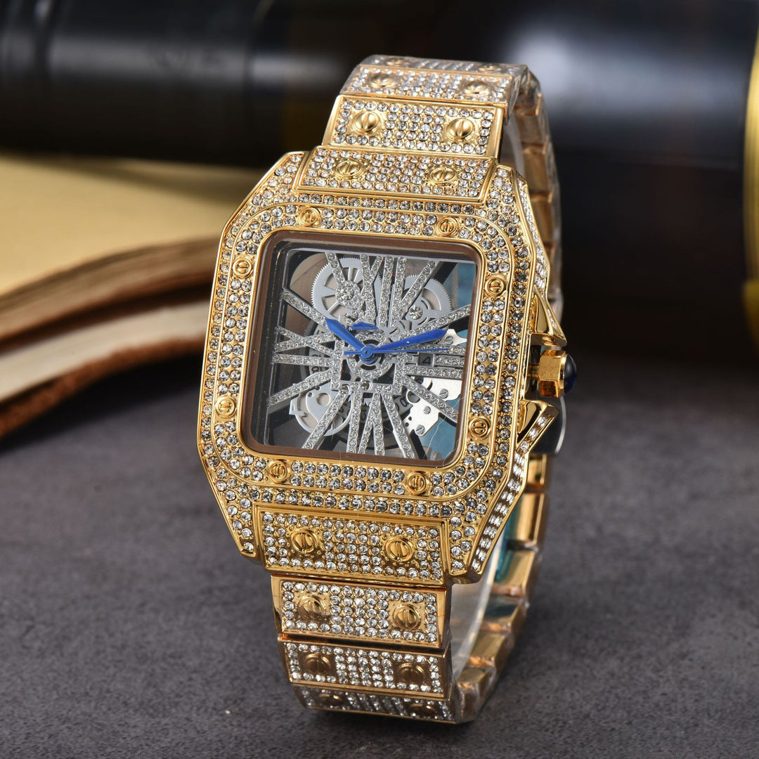 Reloj de acero de moda de diamantes femeninos