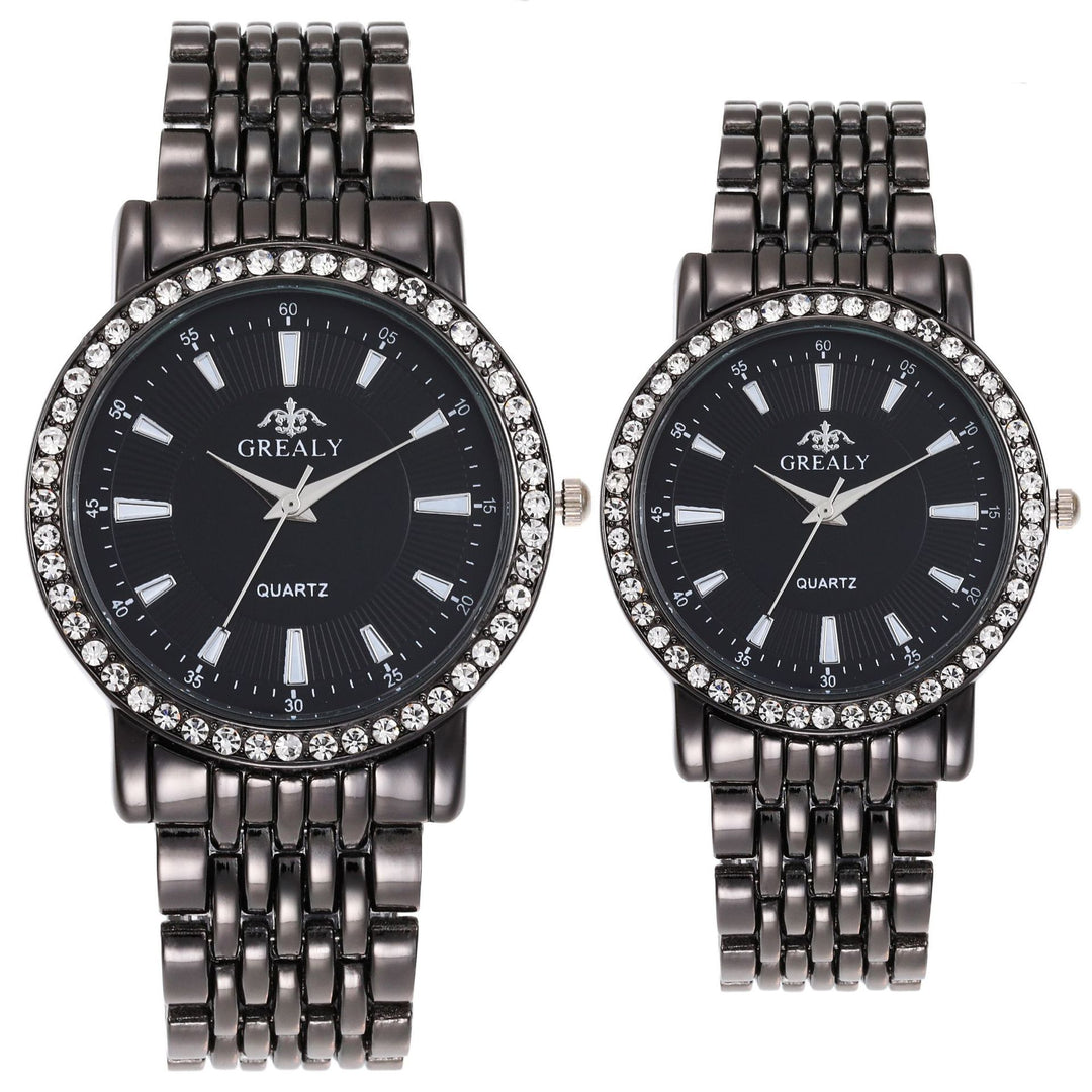 Couple Watch Men's Roman Scale Roman Diamond à la mode en acier de la mode