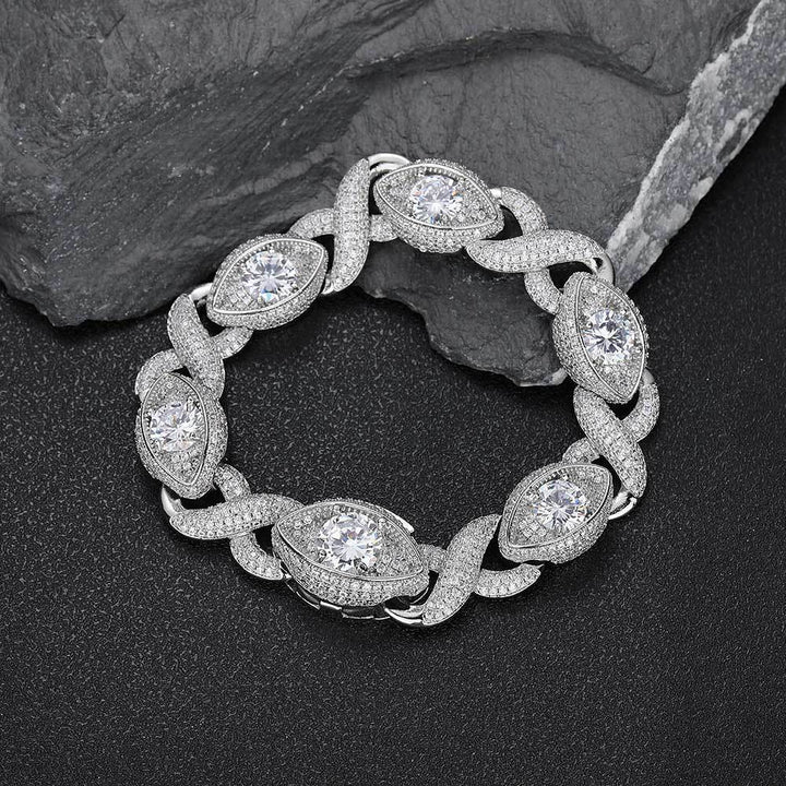 Men's Fashion Hip Hop Zircon Bracelet Cuban Link Chain