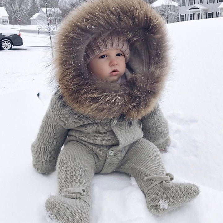 Veste de bébé à poitrine simple cagoulée pour enfants