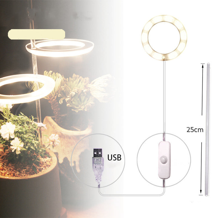 LED растат светлина Пълен спектър Phyto Grow Lamp USB Phyto Lamp за растения Осветрение за растеж за закрито растение