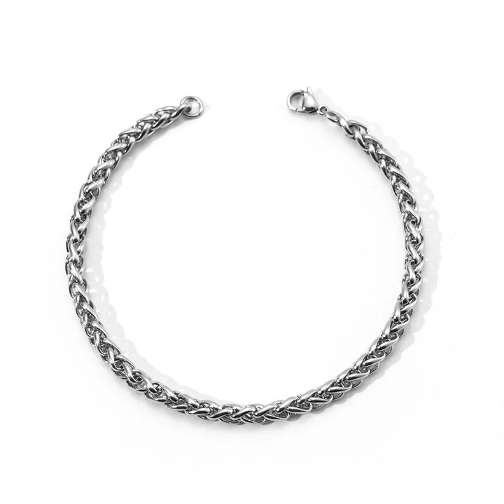 Pulseira de aço de titânio masculina pulseira de aço inoxidável