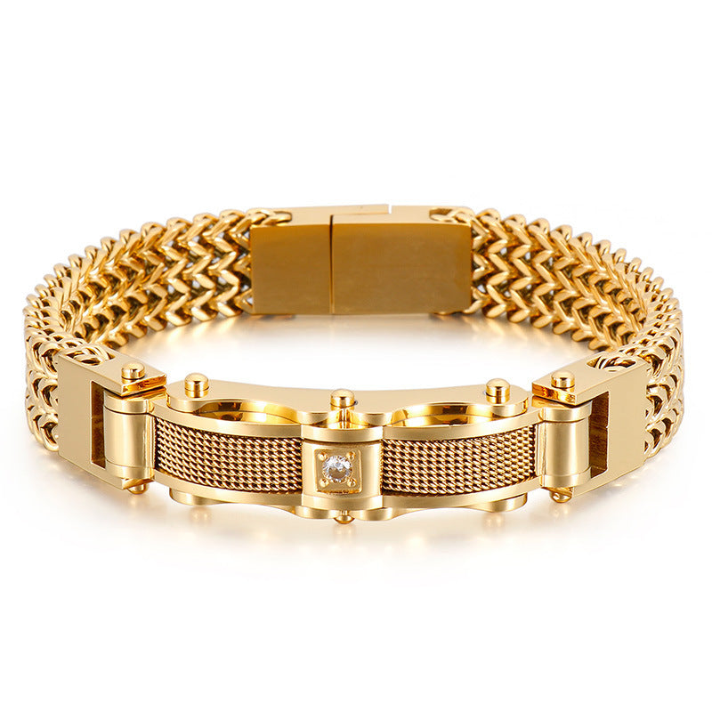 Fashion Creative New Gold Stainless Steel Men's Bracelet