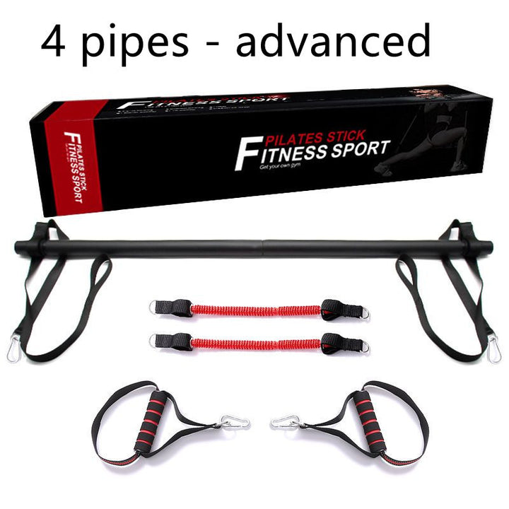 Pilates Bar Kit met weerstandsbanden Portable Home Gym Trainingsapparatuur Perfecte uitgerekte fusie -trainingsbar en banden