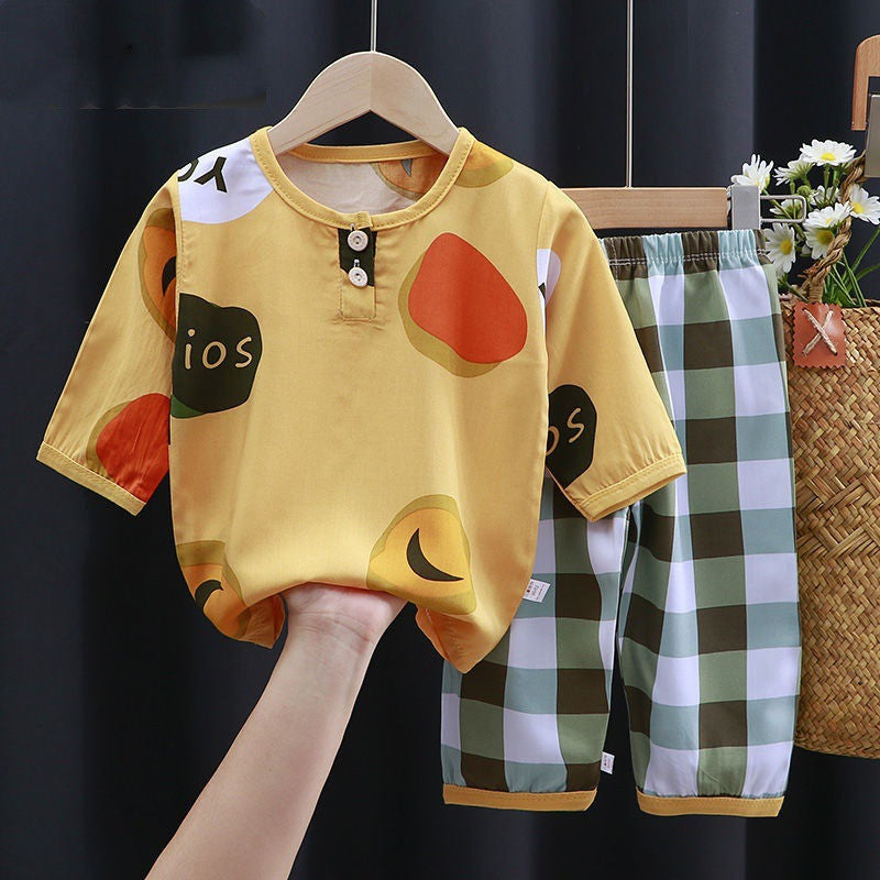Zomerkleding katoenen zijde airconditioning kleding babykleding