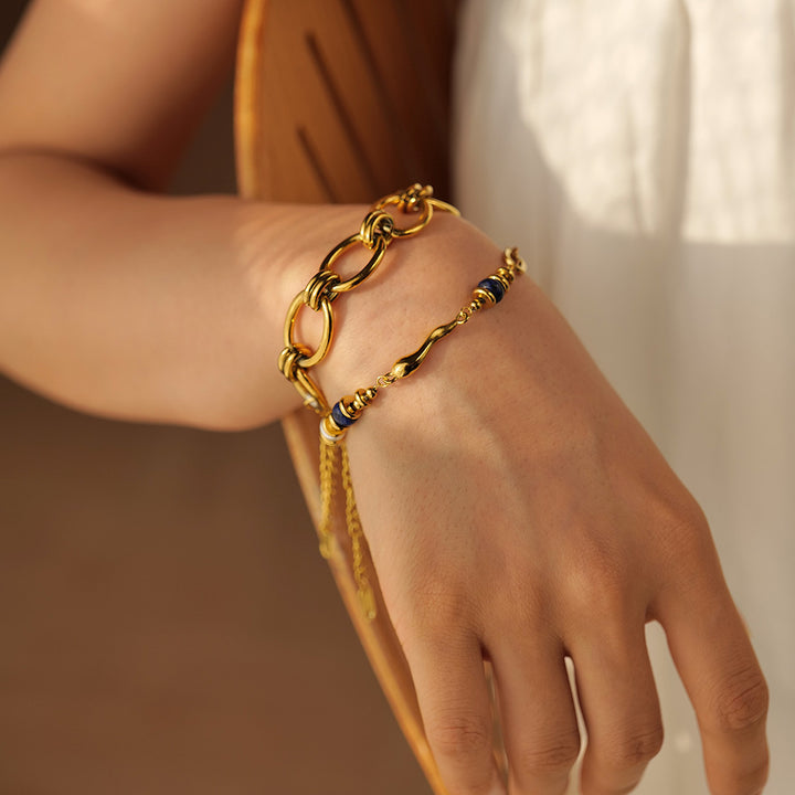 Frauen Mode Gold Steinwasser Drop Armband