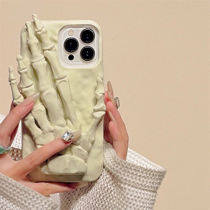 Skull Hand Bone Bélégane de secours tridimensionnel Case de protection des téléphones mobiles