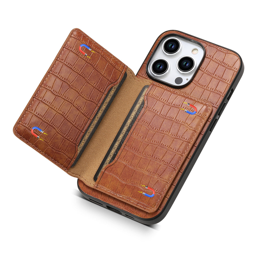 Card Pattern Leather Case Phone Case