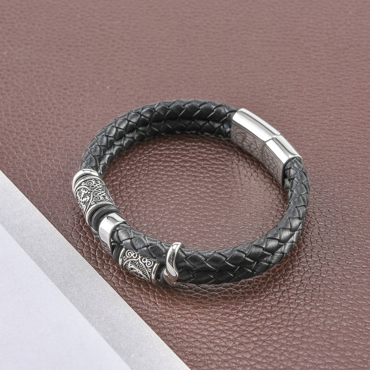 Multi-Layer-Lederarmband für Männer mit Leder