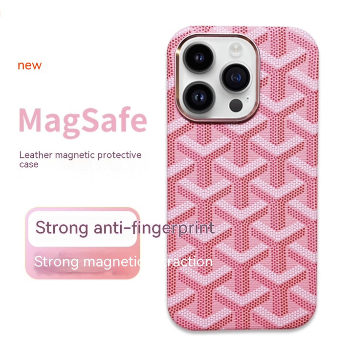 Case de teléfono de cuero Magnetic Case protector resistente a la caída de todo incluido