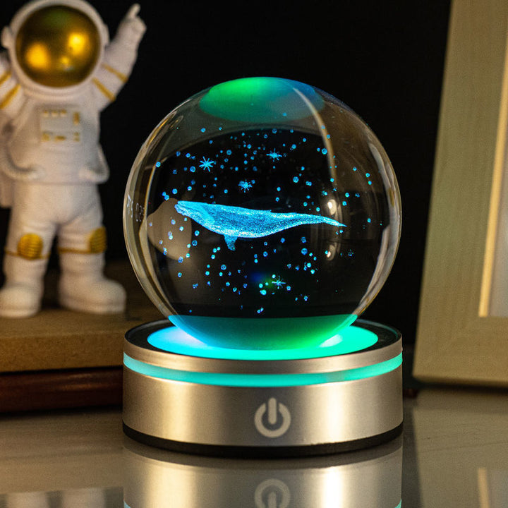 Creatieve 3D binnenste snijvaart Luminous Crystal Ball kleurrijke gradiënt kleine nachtlampje thuisdecoraties geschenken selectie