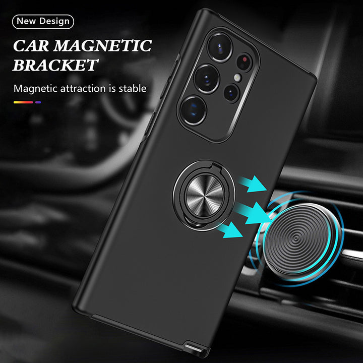 Magnetic Bracket Anti Drop Phone Case Ring Protective Cover