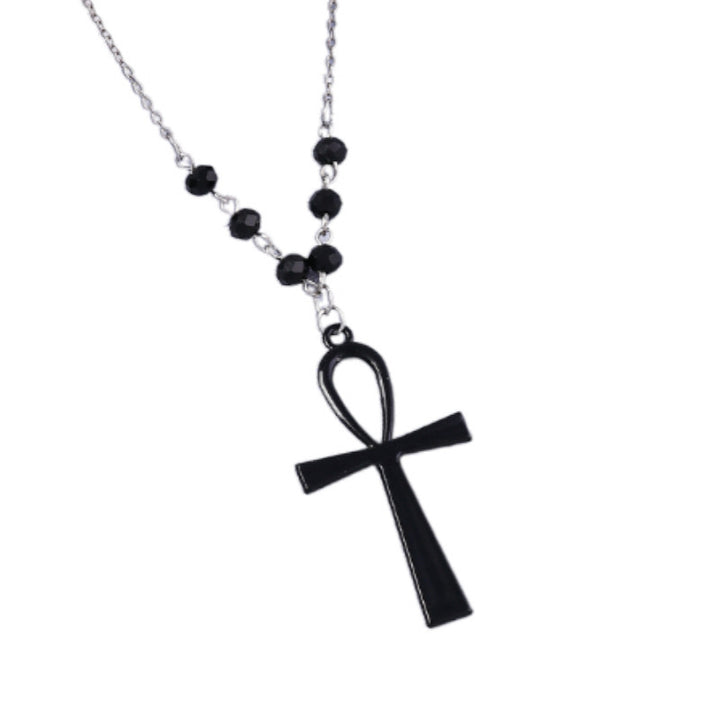 Women's Cross Beaded Necklace Clavicle Chain