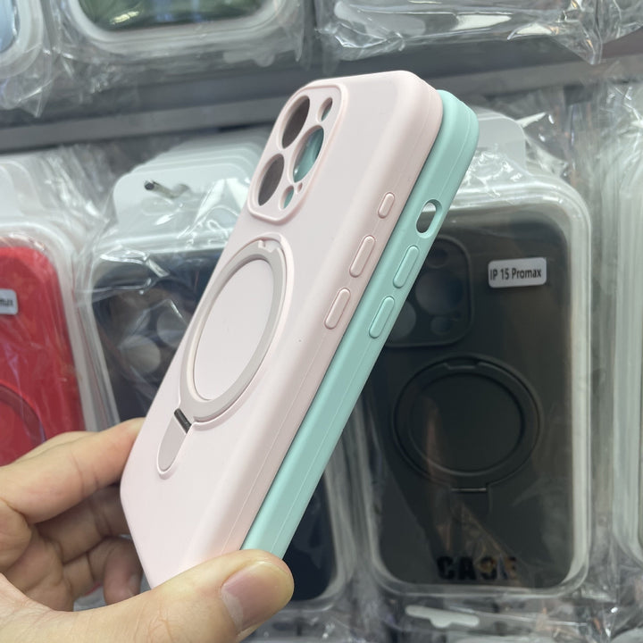 Liquid Silicone Magnetic Bracket Phone Case