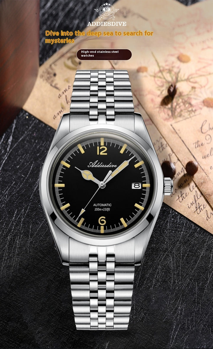 316L Edelstahl Automatische mechanische Uhr