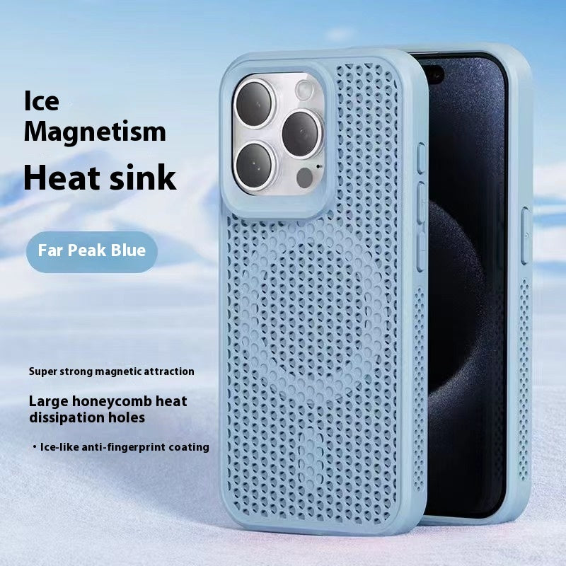 Eenvoudige honingraat Mesh Magnetic Phone Case