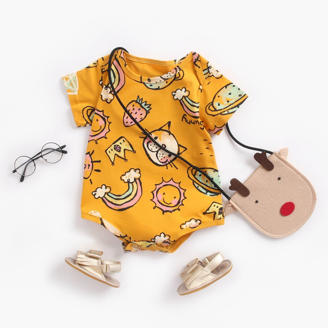 Újszülött Baby Bodysuit Gyerek ruházat Fashion Girls Boy Ruha Dumpsuit Lányok ruha öltöny pamut 0-36m Body Bebe