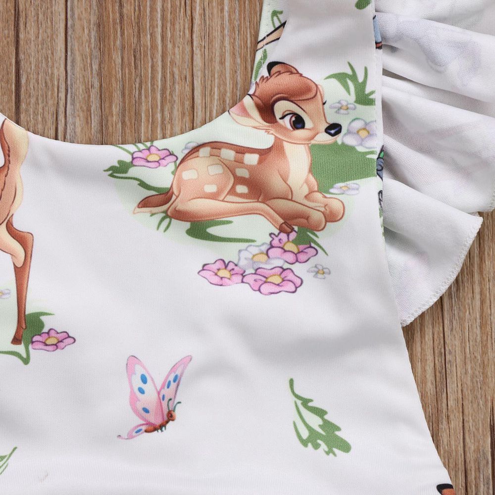 Utrikeshandel sommar spädbarn flicka tecknad hjort ha kostym båge huvudbonad tvådelar