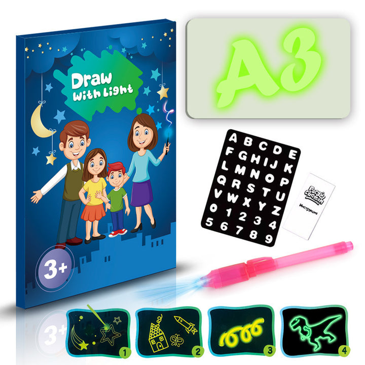 Pad di disegno per giocattoli educativo 3D Magic 8 Effetti Light Effetti Puzzle SketchPad