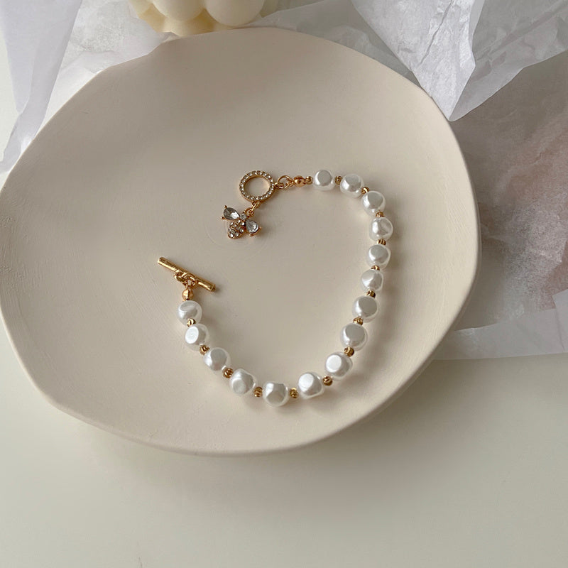 Класическа модна естествена каменна перла гривна за жена изискана нова късметлия гривна за маншет годишнина подарък луксозни бижута