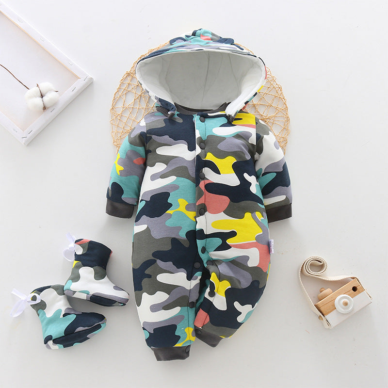 Бебешки onesies бебешки дрехи есен и зимно удебеляване