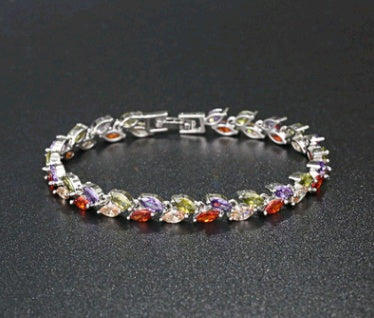 Armband armband sieraden mode kleurrijk kristal wilg armband koper zirkoon armband