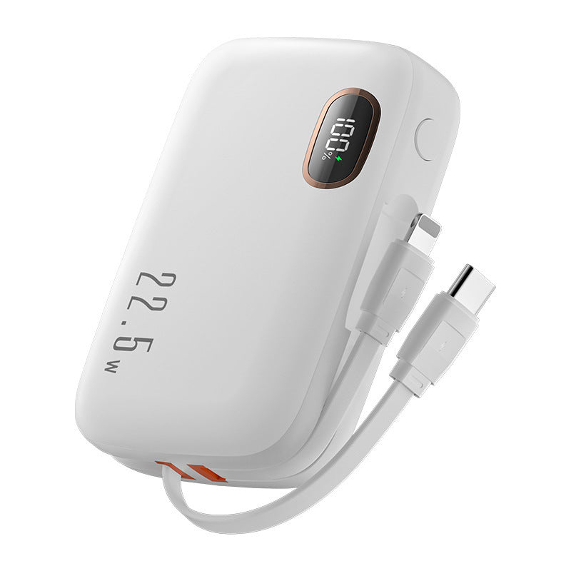 PD22.5W Affichage numérique à charge rapide Alimentation mobile avec câble