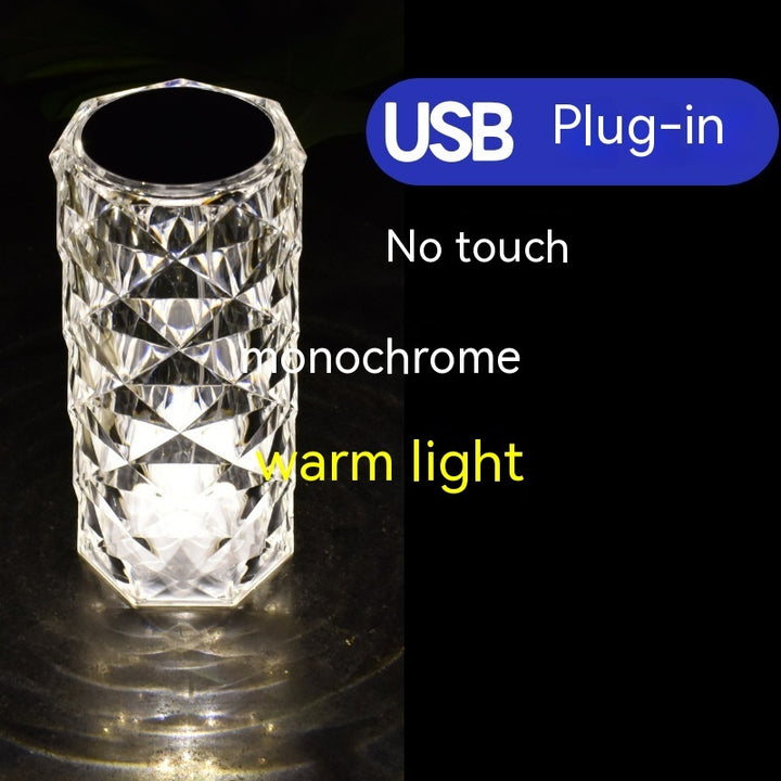 Kristal Gül Lambası Atmosfer Yaratıcı LED Masa Lambası