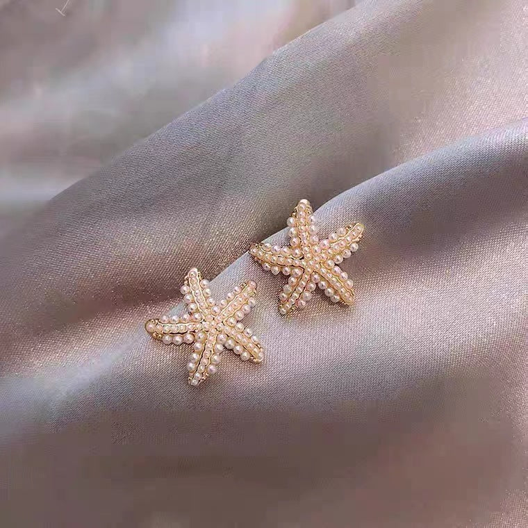 Sea Star Star Ear Studs Cercei delicate feminine